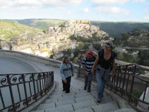 A lot of steps at the end of the walk