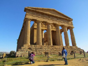 Admiring the Temple of Concordia