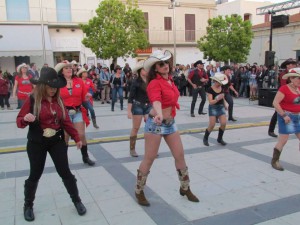 The professional line dancers