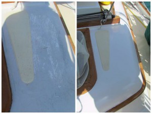 Before and after cabin top