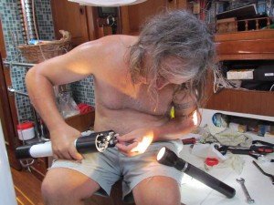 Its hot work maintaining a boat in over 30c temps