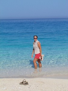 A quick paddle in the west coast sea