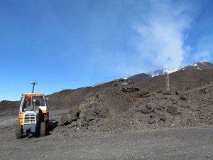 A volcano tractor