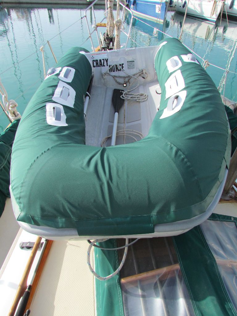 The completed dinghy chaps