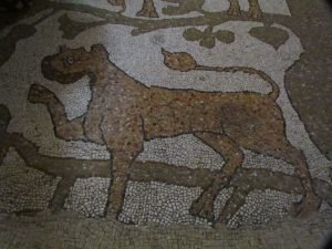 Half man - half dog on the cathedral mosaic