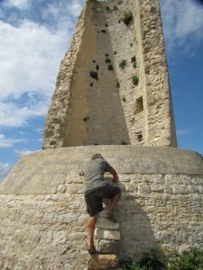Colin has a closer look at the watchtower