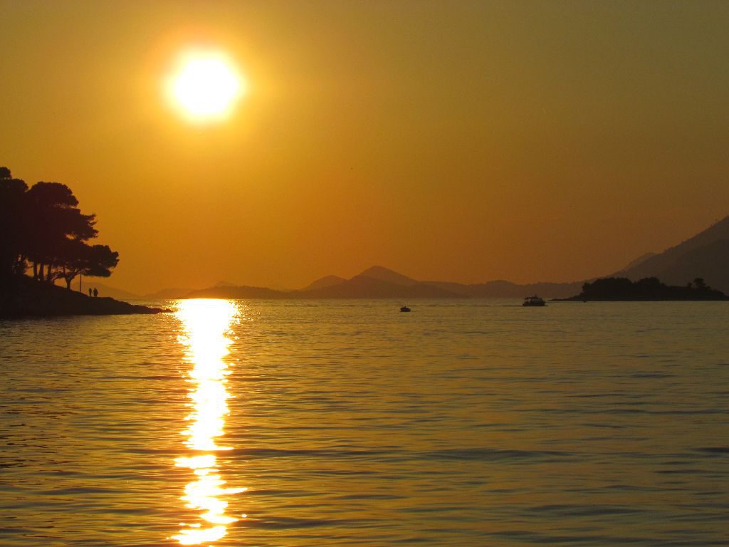Our first sunset in Croatia