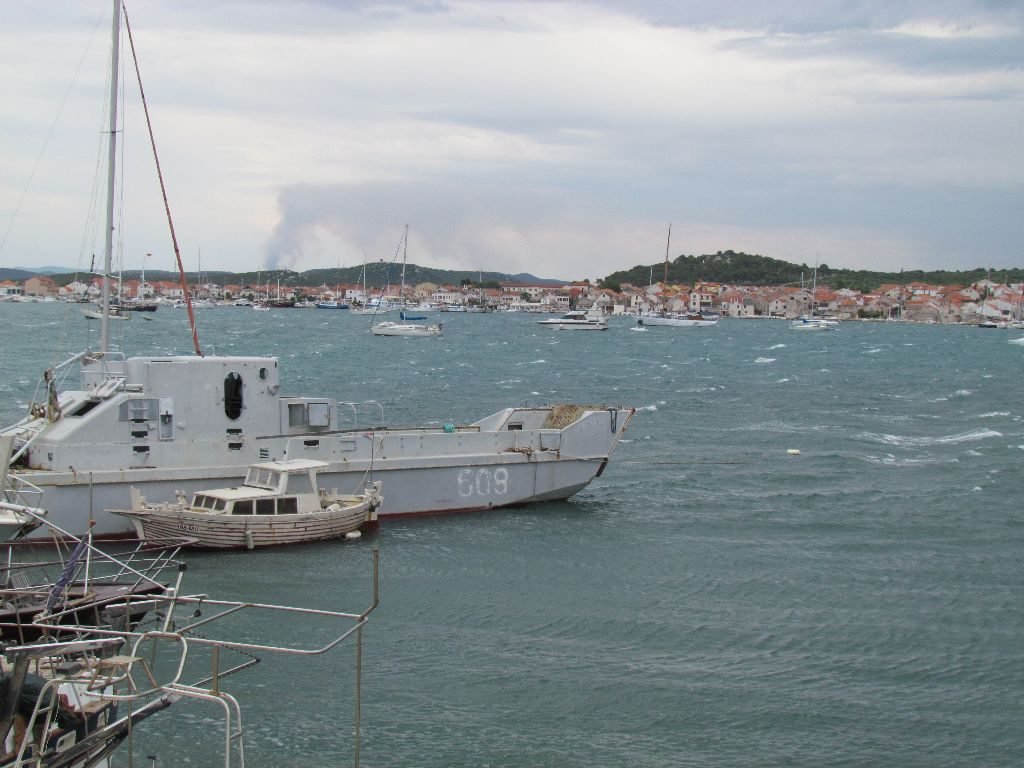 Looking out across the anchorage