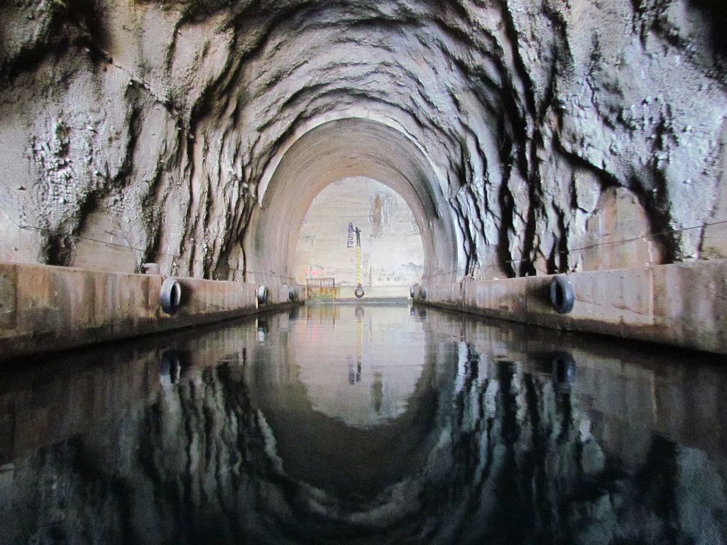 Inside the submarine pen