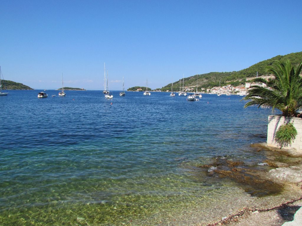 Looking out to the mooring buoys
