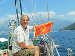 The changing of the courtesy flag