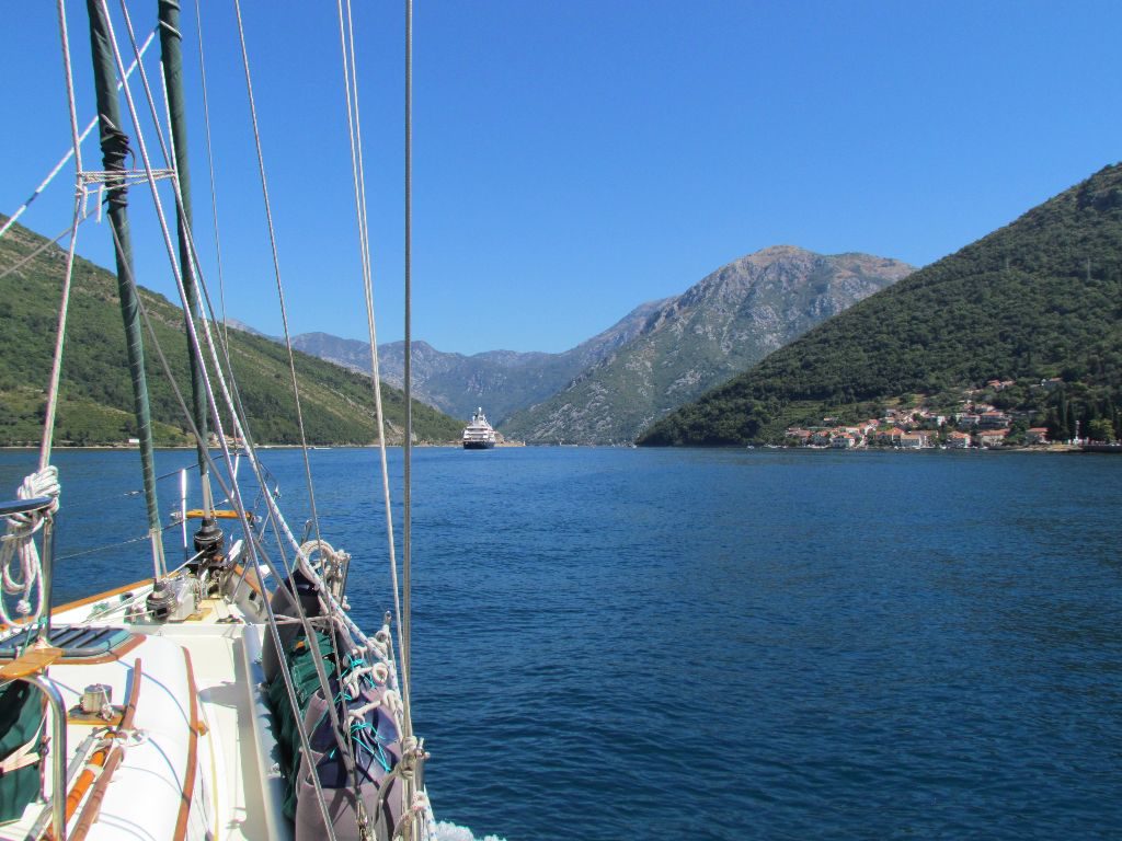 Heading down the Bay of Kotor