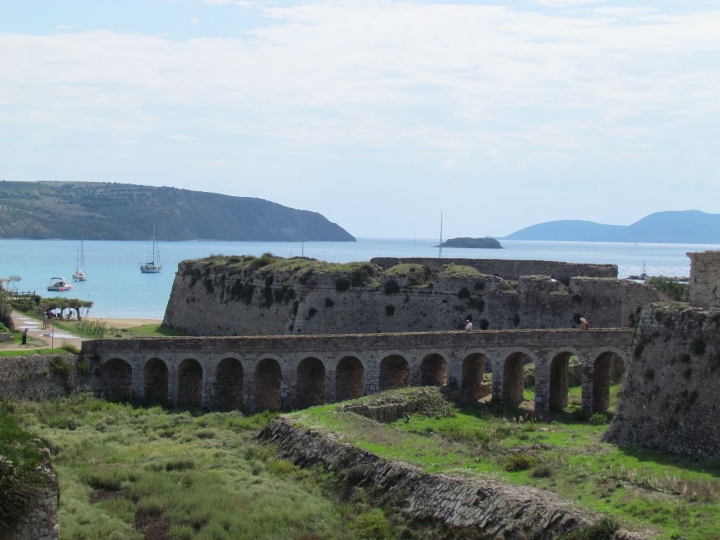 Emerald at anchor in Methoni