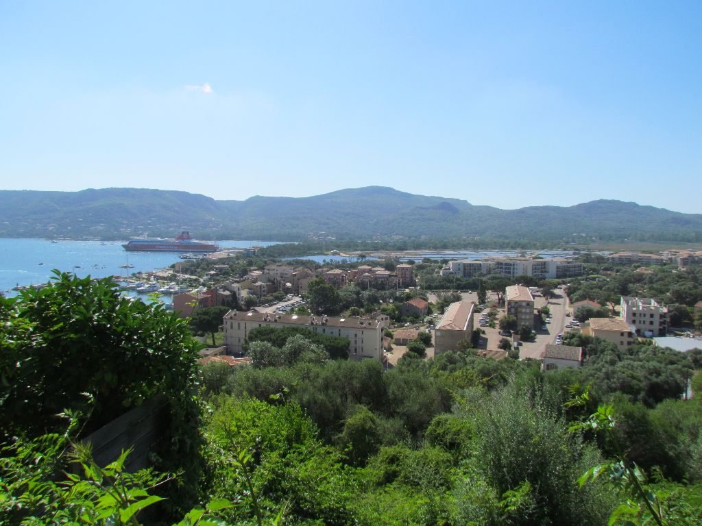 Looking over the salt flats, ferry port and southern anchorage
