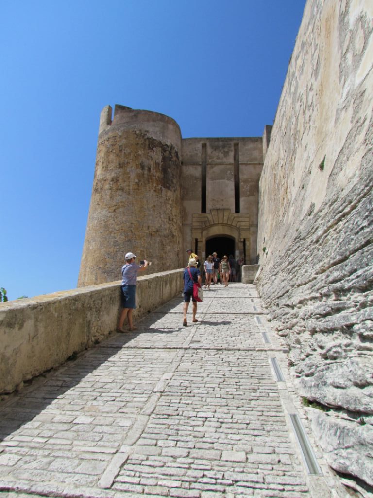 Up to the gatehouse at Bonifacio