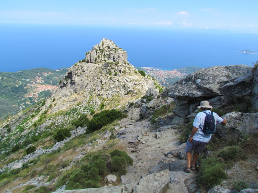 The start of the path down the mountain
