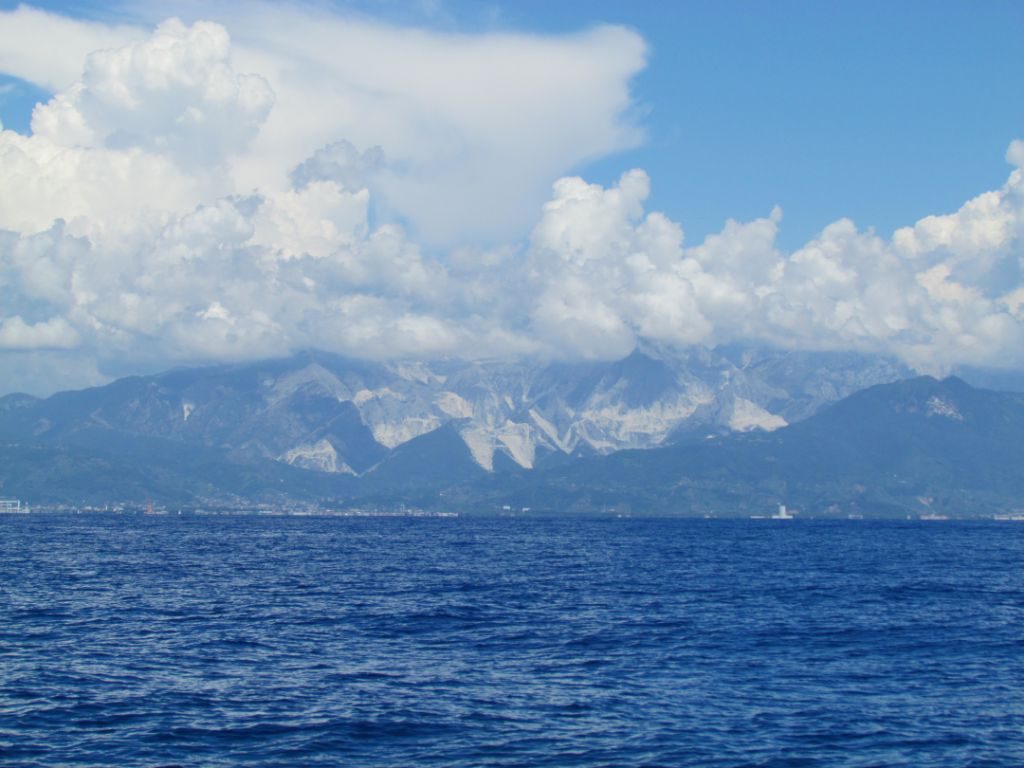 The scarred Apuan Mountains