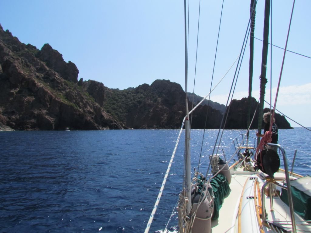Motoring around the cliffs of Scandola National Park