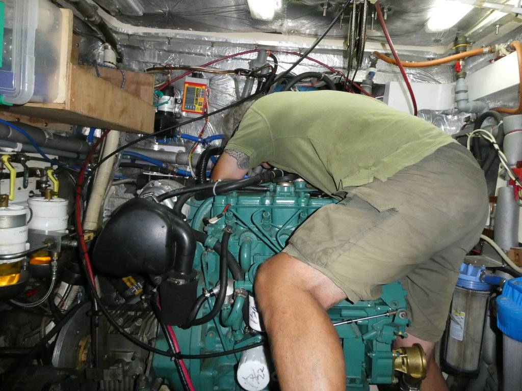 Working on a broken engine is not easy due to lack of access